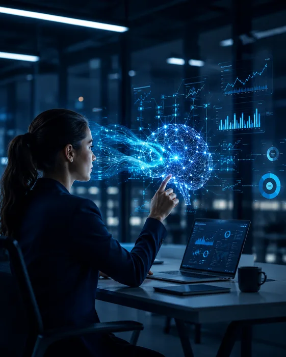 Artificial intelligence specialist working with connected analytics